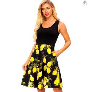 Scoop Neck Pockets Floral Print Swing casual dress